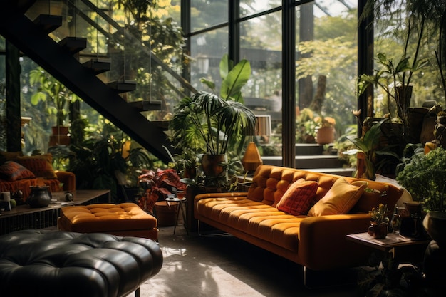 Urban Jungle Modern Interiors Generative KI