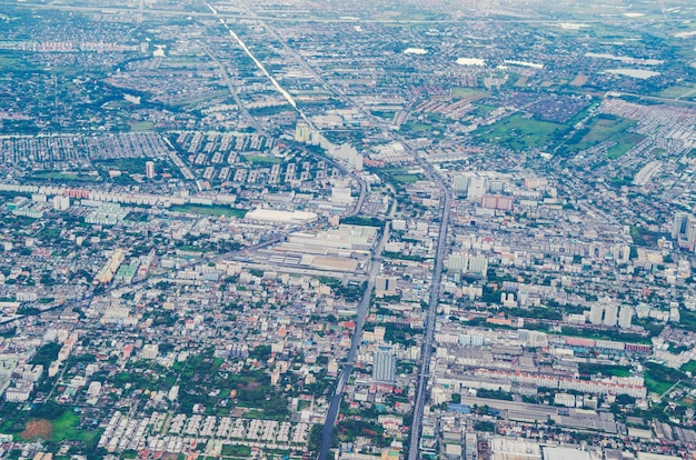 Foto urbano en vista de pájaro