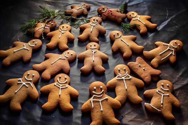 Foto urkomische humanshaped cookies generative von ai