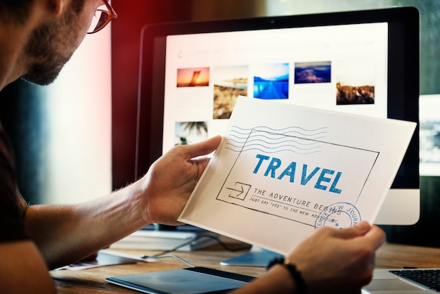 Urlaubsreise-Reise Fernweh-Ferien-Konzept