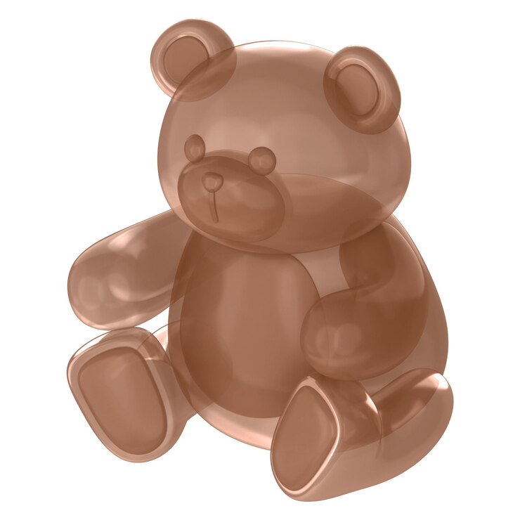 Foto ursinho de pelúcia castanho png ilustração 3d fundo transparente