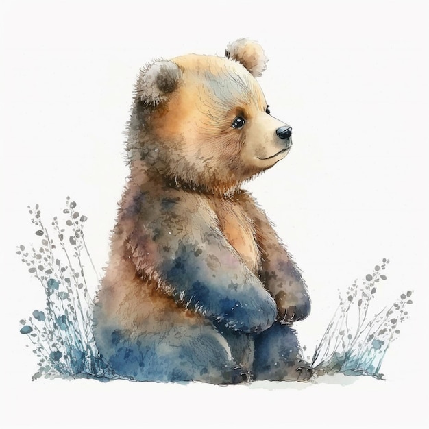 urso aquarela