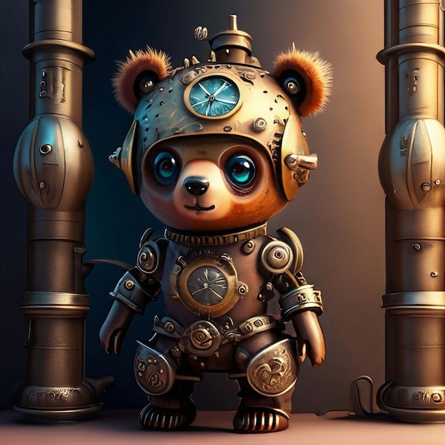 urso de pelúcia steampunk