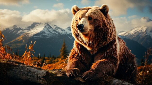 Foto urso na natureza canadense