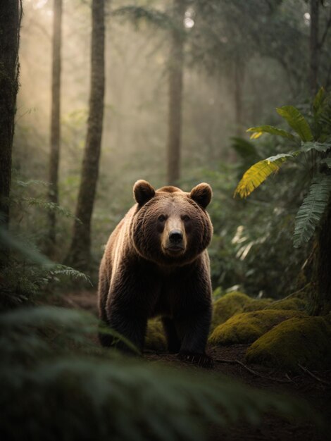 Foto urso na selva