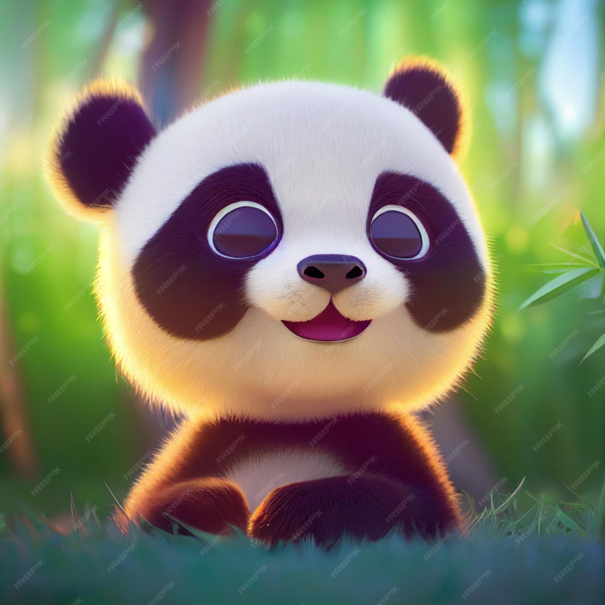 Panda urso rosto segurando nuvem azul no céu. Bonito desenho animado kawaii  engraçado sorrindo personagem do bebê. Decoração de berçário. Impressão  infantil. Fundo branco. Projeto plano . imagem vetorial de worldofvector©  263801766