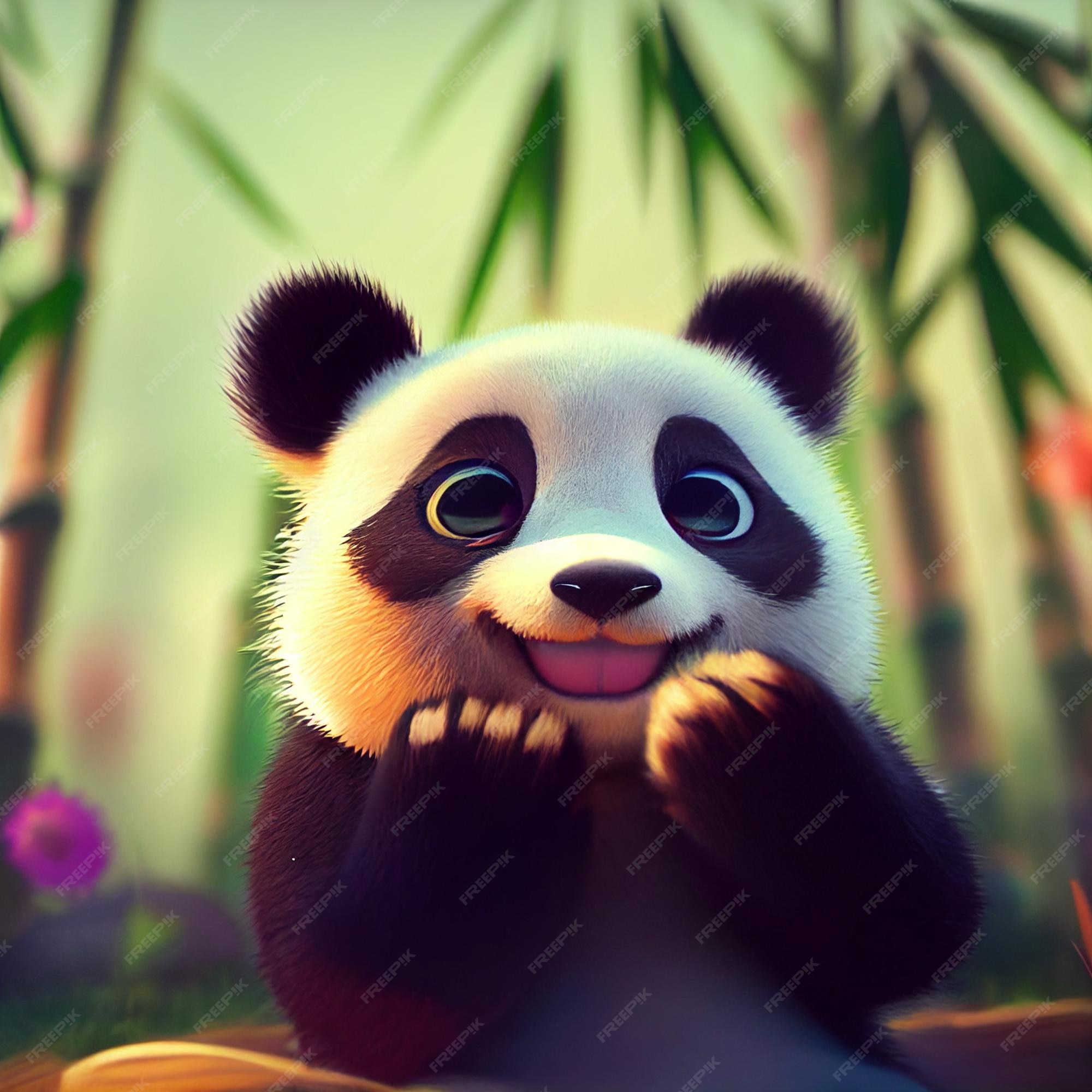 Vetores de Desenho Panda Rosto Padrão Perfeito Fundo Rosa Infantil Bonito  Com Rosto De Urso Panda Kawaii E Folhas De Bambu e mais imagens de Panda -  Mamífero de quatro patas - iStock