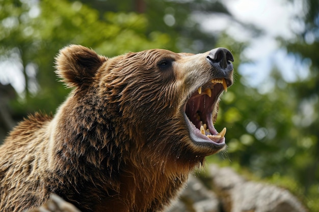 Foto urso zangado