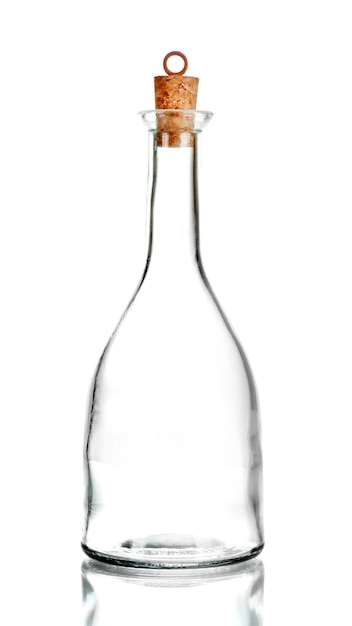 Foto ursprüngliche glasflasche getrennt auf weiß
