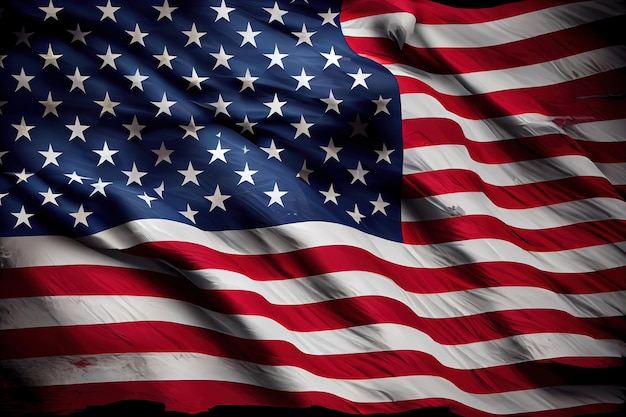 Us amerikanische Flagge für den usa Memorial Day Veteran39s Day Labour Day Generative Ai