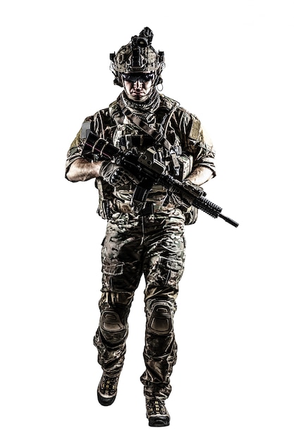 US Army Ranger mit Waffe