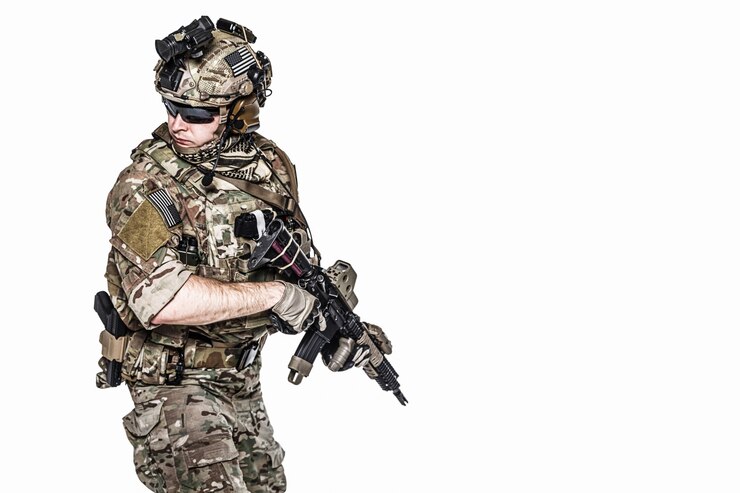Foto us army ranger with weapon