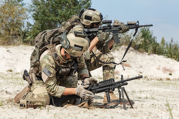 US Army Rangers Maschinengewehr Crew