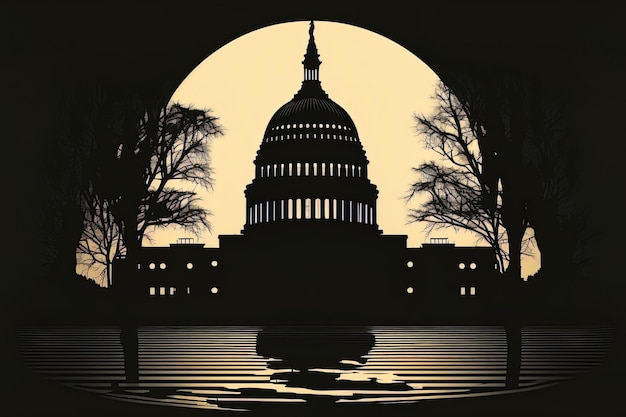 US Capitol Silhouette in Form