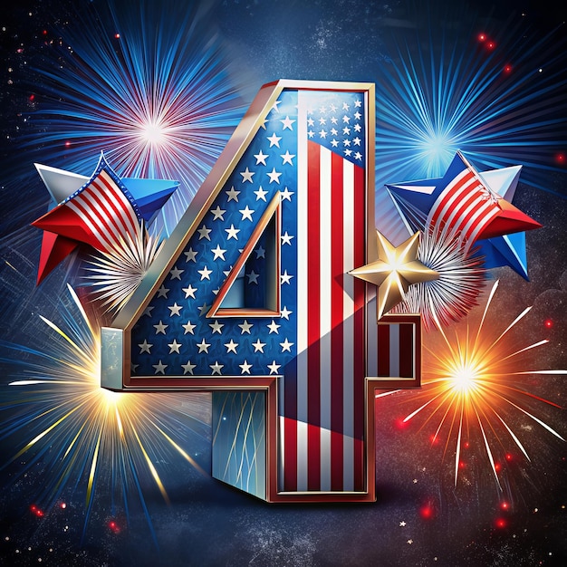 Foto usa design for 4thjuly dia da independência design with out background4