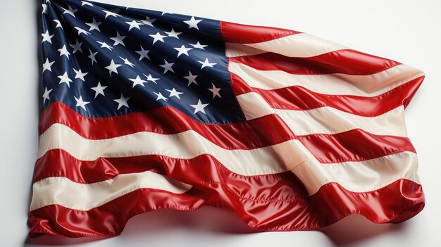 USA-Flagge patriotisches wehendes Flaggenlicht Generative KI