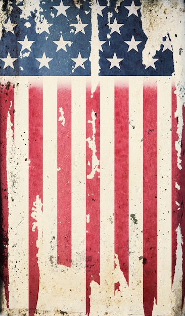 USA-Flagge Vektor-Grunge-Design