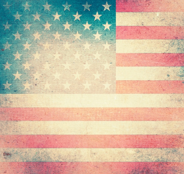 USA-Flagge Vektor-Grunge-Design