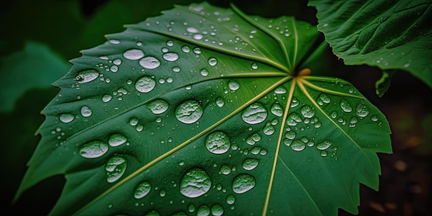 USA New York City 8. September 2020 Regentropfen auf grünen Blättern Pflanzen nach einem Regen Makrofotografie aus nächster Nähe Natur im Central Park New York ein grünes Blatt mit Tau Makrofoto