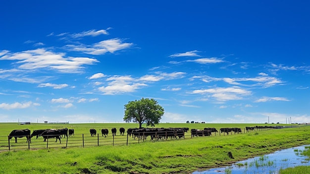 USA-Texas-Black-Angus-Kuhherde im Landvieh