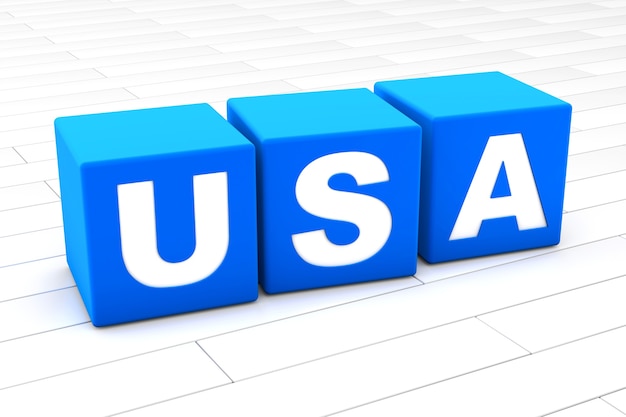 USA Wortillustration