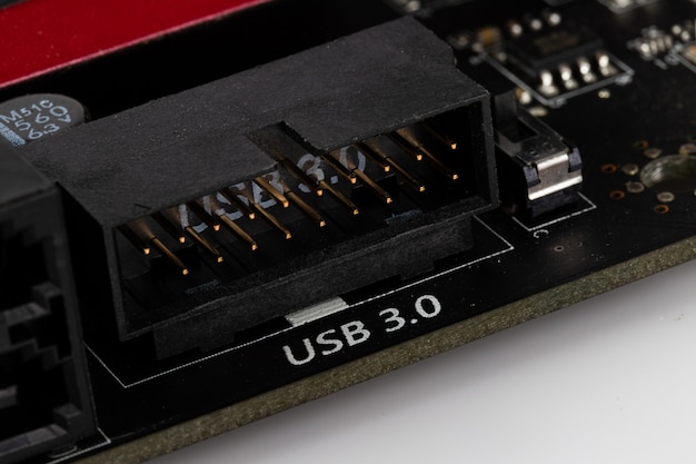 Foto usb 3.0-anschluss am motherboard