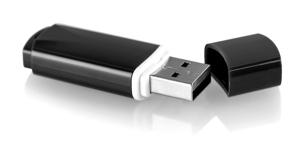 USB-Flash-Laufwerk Flash-Karte isoliert auf weißem Hintergrund