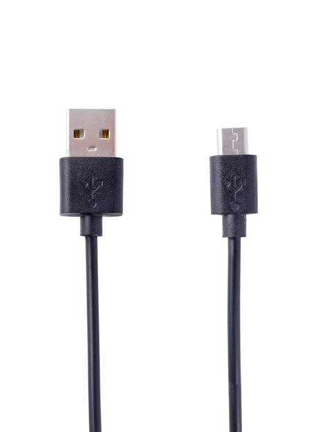 USB-Kabel isoliert auf weißem Hintergrund