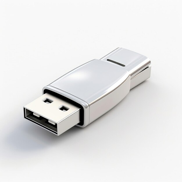 USB sobre fondo blanco AI