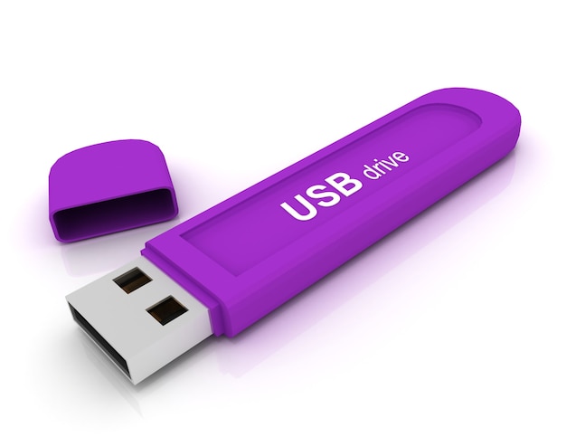 USB-Stick in weißem Hintergrund/ USB-Stick