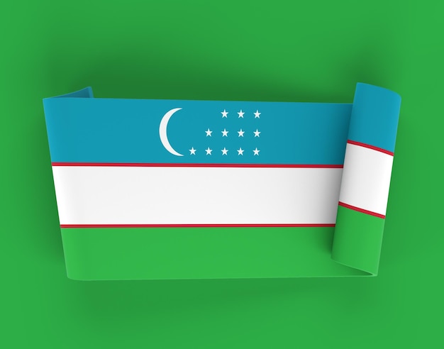 Usbekistan Ribbon Banner