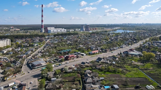 Usina termelétrica nos arredores da cidade de Kharkov