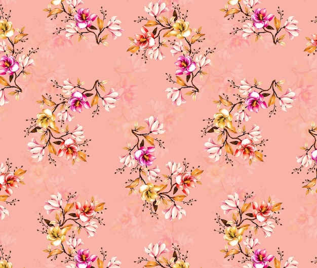 uso de diseños florales y bordes para diseños textiles