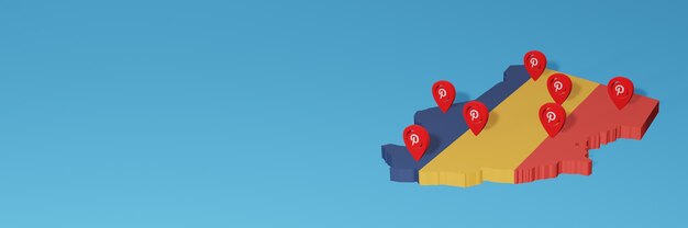 Uso do 5G Pinterest no Chade para as necessidades de TV de mídia social e cobertura de plano de fundo do site