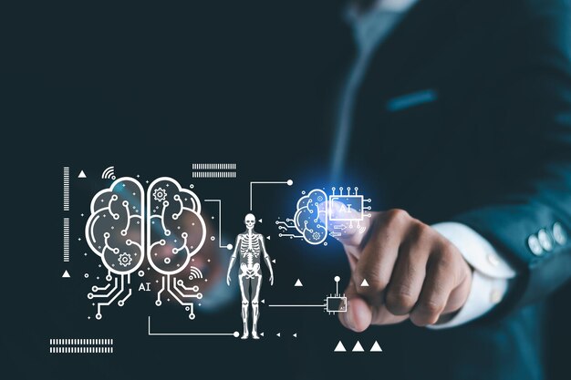 El uso de la tecnología de IA para ayudar a monitorear y procesar la tecnología de salud del mundo del futuro