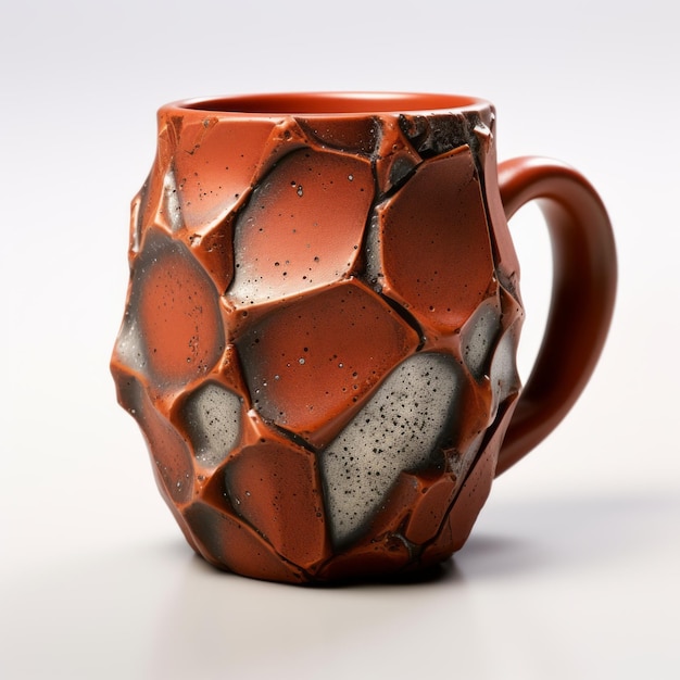 Utah Ceramics Texturas finamente renderizadas en una taza de café rota