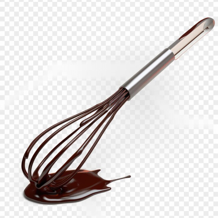 un utensilio de cocina con salsa de chocolate en él