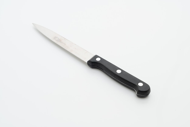 Utensilio de cuchillo sobre fondo blanco.