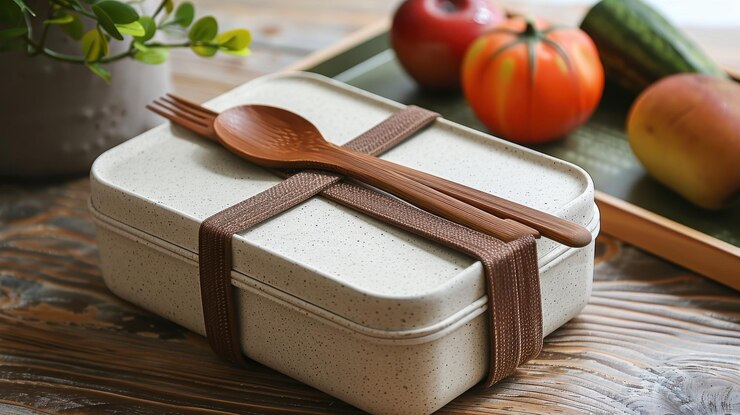 Utensilios de cocina ecológicos en el soporte