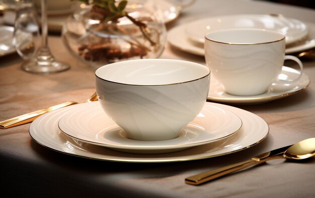 Los utensilios de porcelana ponen elegancia en la mesa