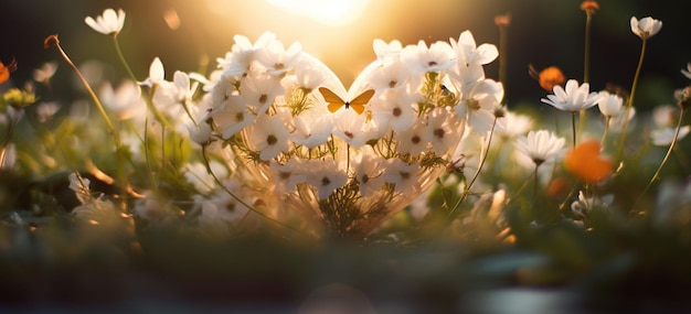 Utilice elementos naturales como hojas o flores dispuestas