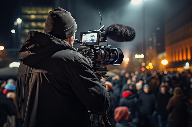 Utilização de câmara por videógrafo