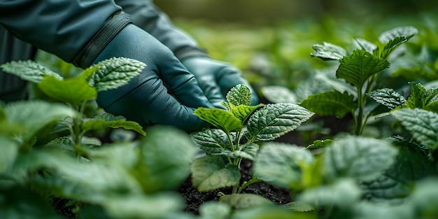 Foto utilização de tecnologia para monitoramento de plantas em uma grande plantação conceito sistemas de irrigação inteligentes sensores remotos monitoramento de colheitas drones análise de dados em tempo real