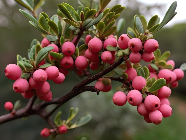 Foto uva ursi arctostaphylos uvaursi no jardim