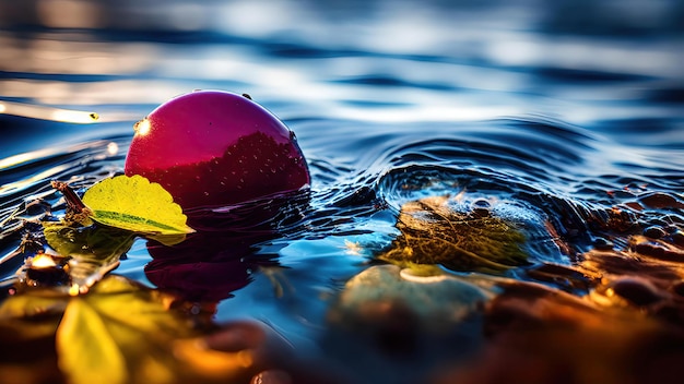 Uvas en el agua