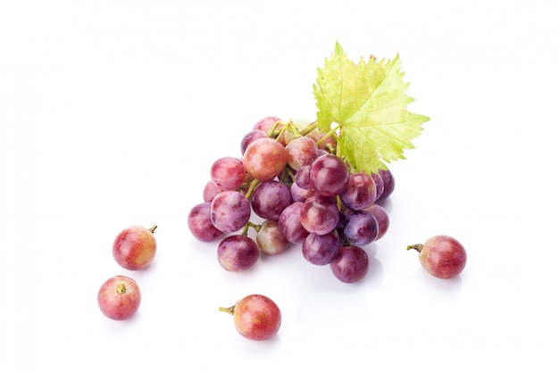 Uvas aisladas o blancas