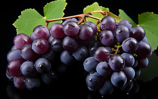 Uvas aisladas sobre fondo blanco