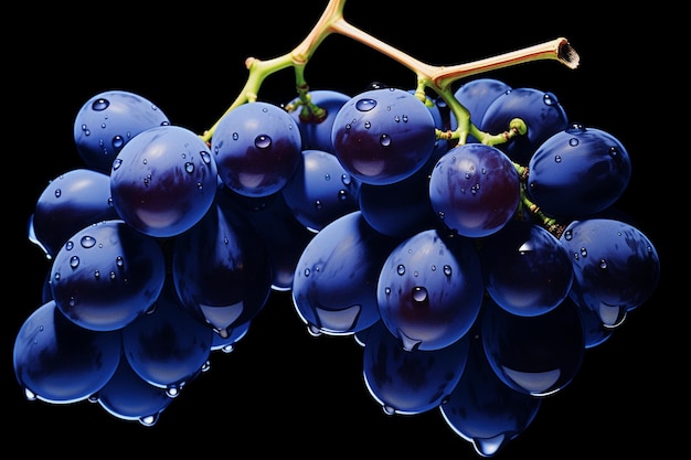 Foto uvas azules frescas