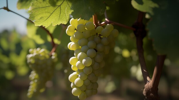 Uvas brancas na vinha Agricultura Colheita de outono