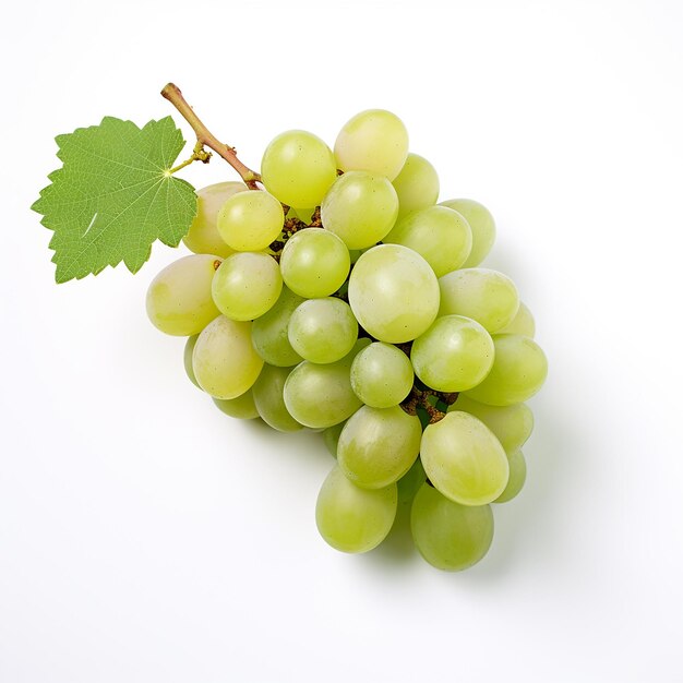 Uvas de alta definição em fundo branco